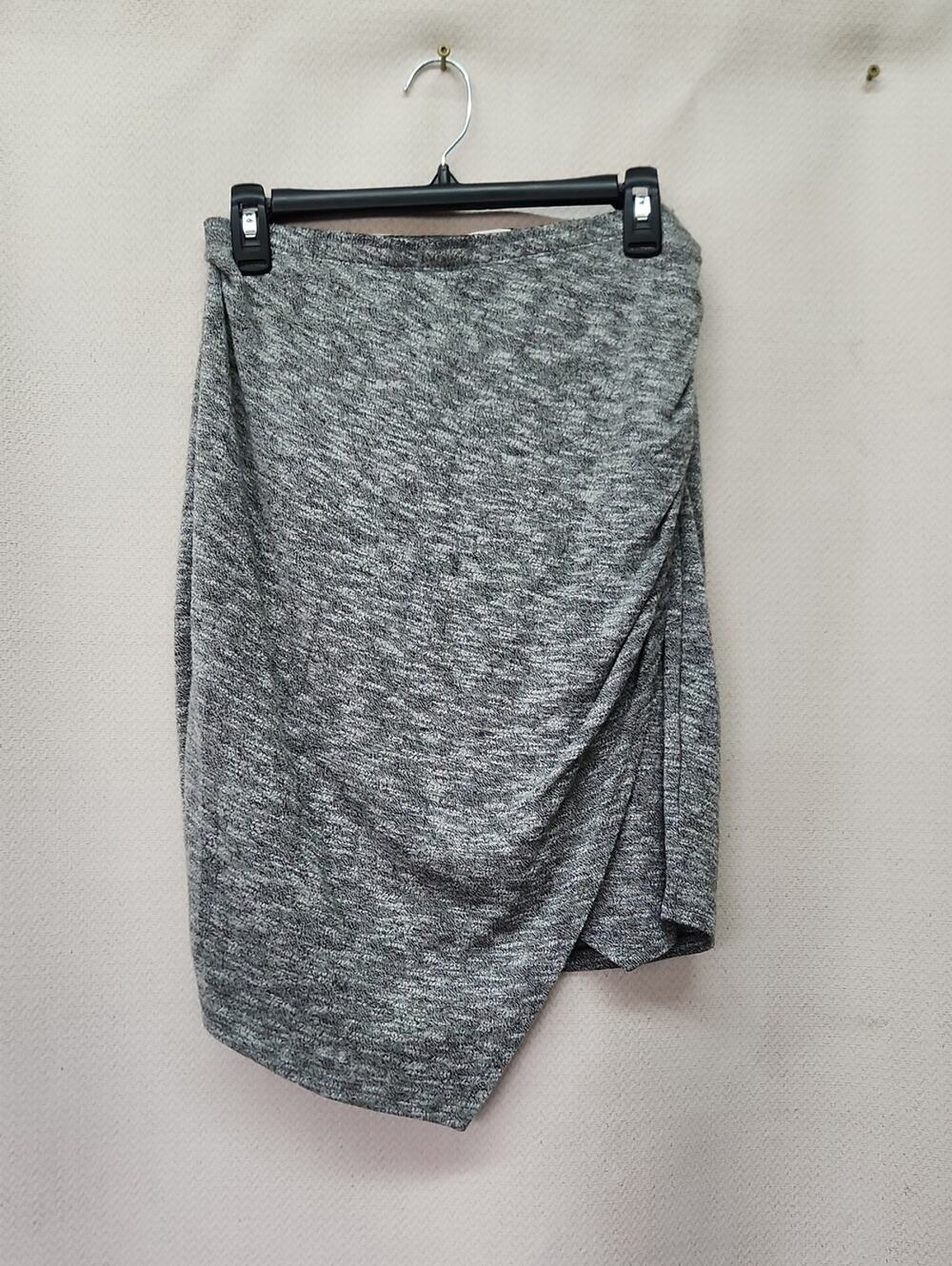 a new day Gray Asymmetrical Wrap Knit Skirt